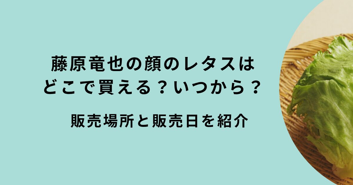 藤原竜也の顔レタス