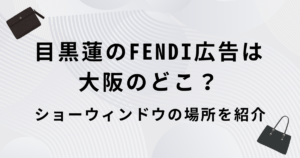 目黒蓮のFENDI広告・大阪